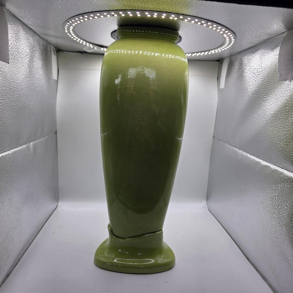 Vintage Royal Haeger by Royal Hickman Tall Green Art Pottery Vase Art Deco